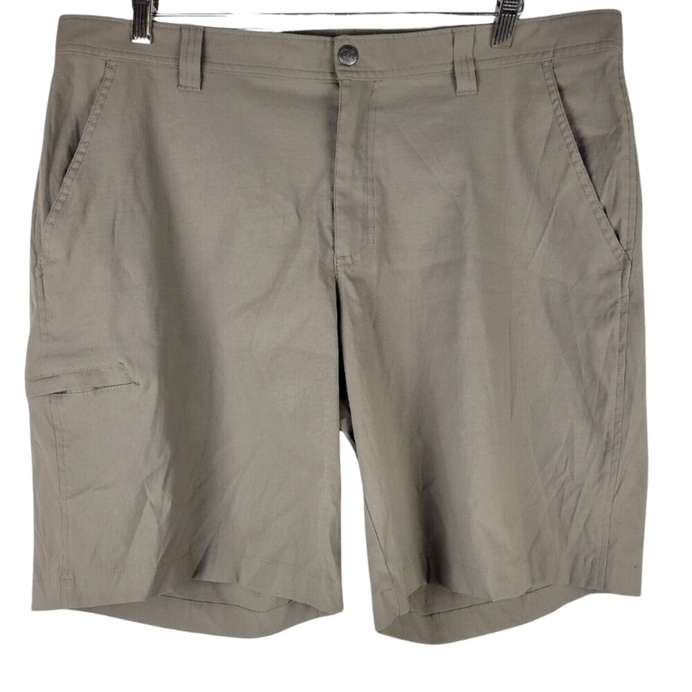 Columbia Jasper Butte 9" Cargo Shorts Mens 40 Khaki Tan Stretch Nylon Hiking